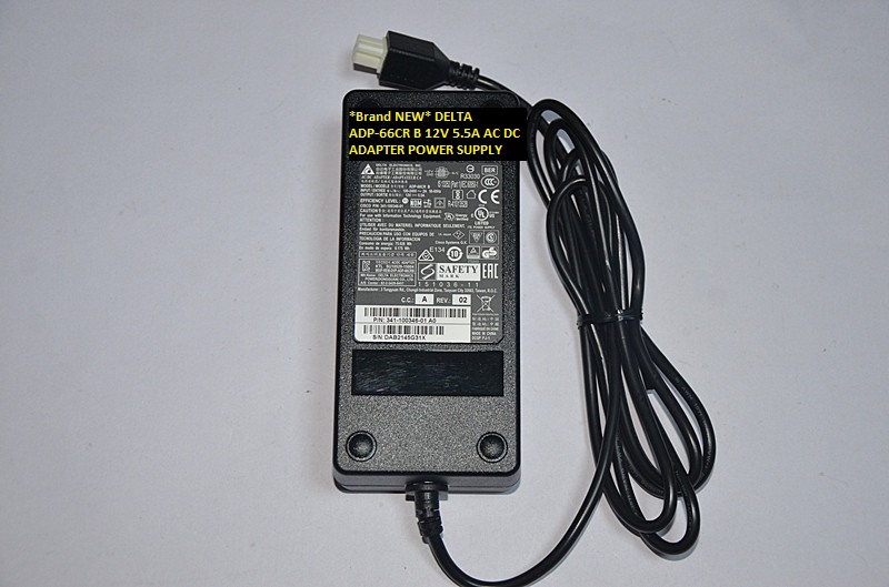 *Brand NEW* DELTA ADP-66CR B 12V 5.5A AC DC ADAPTER POWER SUPPLY
